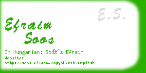 efraim soos business card